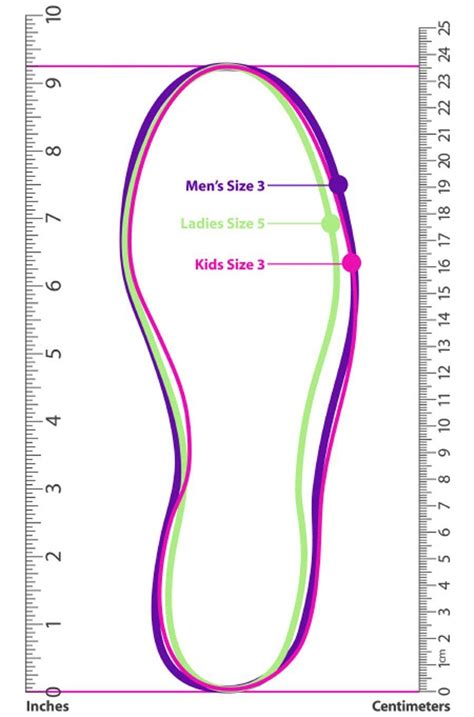 Printable Shoe Size Chart Women S